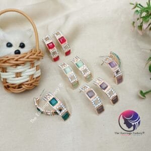 Trending crystal Stone Studs