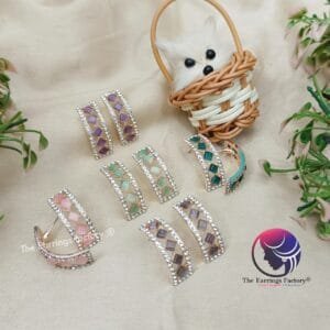 Trending crystal Stone Studs