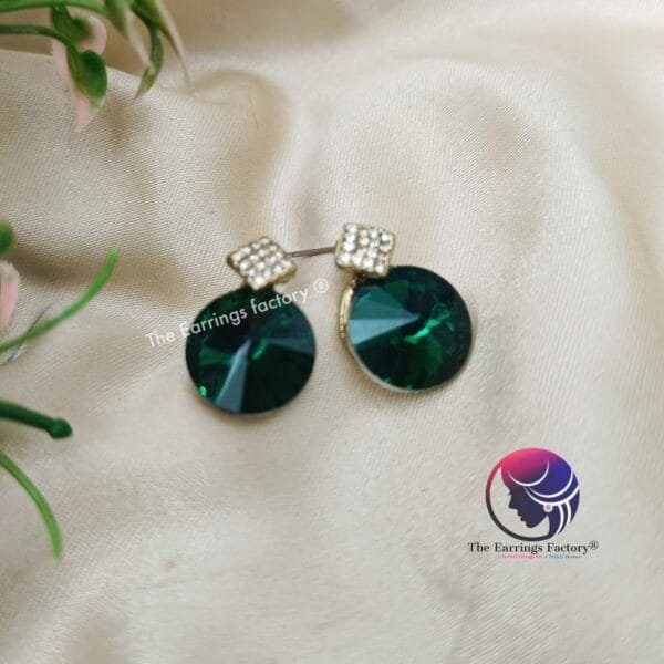 Trending Golden Crystal Stone Studs - Image 3