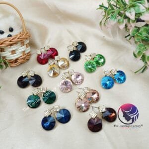 Trending Golden Crystal Stone Studs