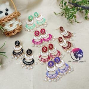 Trending Rose Gold Meenakari Studs