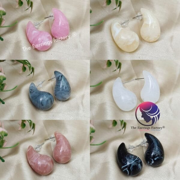 Western Stylish Resin Water Drop Earrings - Image 2