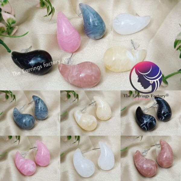 Western Stylish Resin Water Drop Earrings