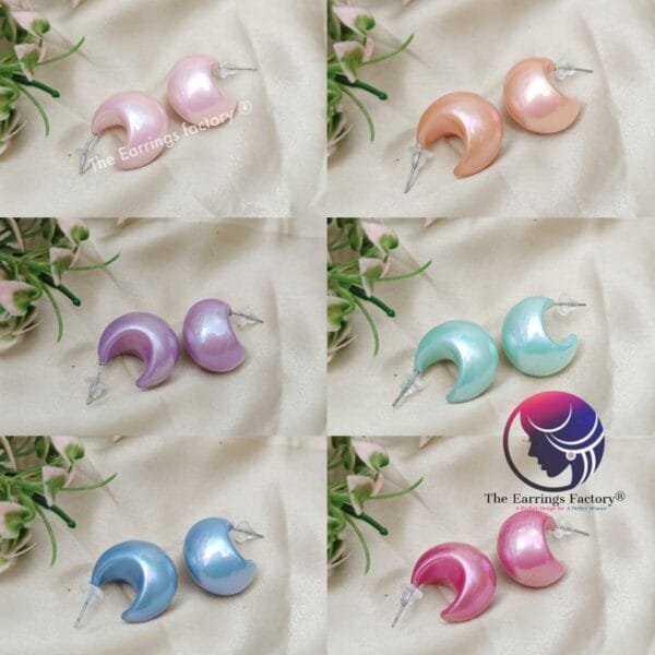 Western Stylish Crescent Shape Earrings - Image 2