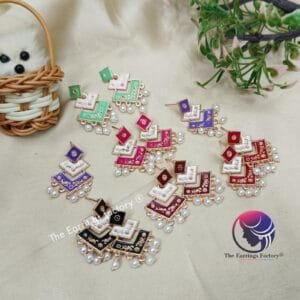 Trending Rose Gold Meenakari Studs