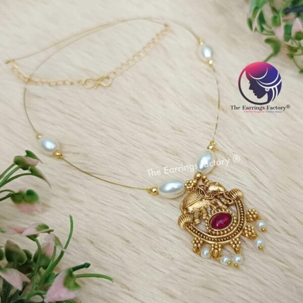 Trending Invisible Golden Elephant Necklace