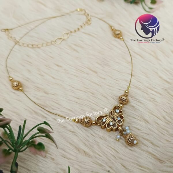 Trending Invisible Golden Butterfly Necklace