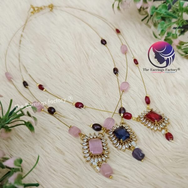 Trending Invisible Golden Stone Necklace