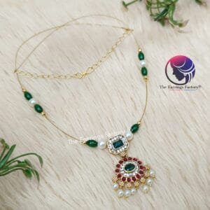 Trending Invisible Golden Multi Stone Necklace