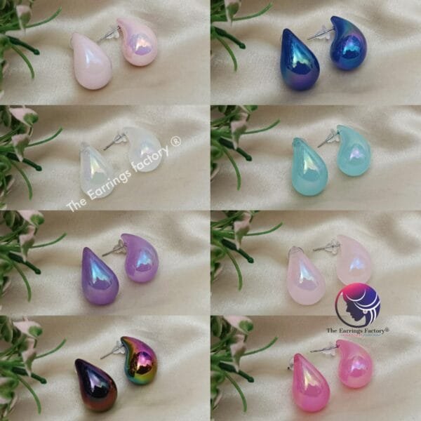 Western Stylish Resin Water Drop Earrings - Image 2