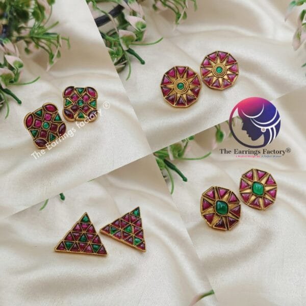 Traditional Antique Kemp Stone Studs - Image 2