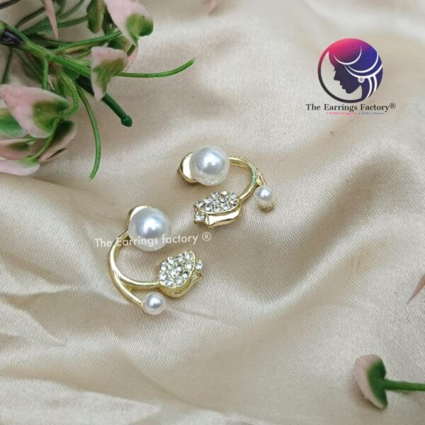 Trending Korean Tulip flower Pearl Studs - Image 4