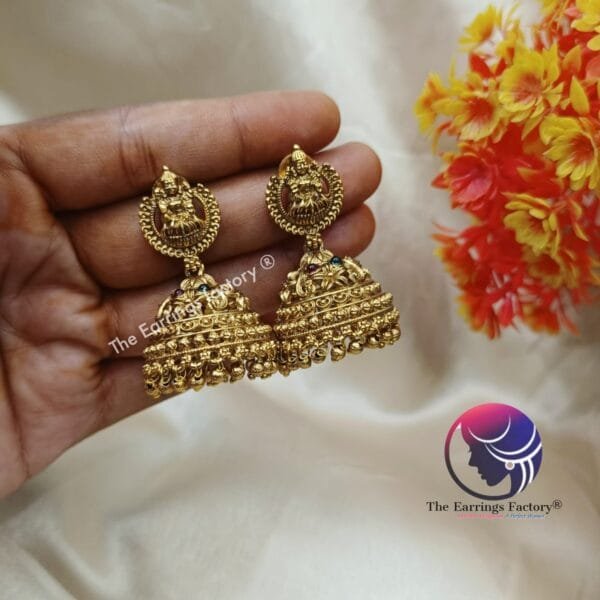 Traditional Antique Lakshmi  Jhumka - Image 2