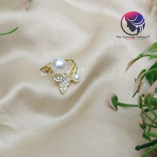 Trending Korean Butterfly Pearl Studs - Image 3