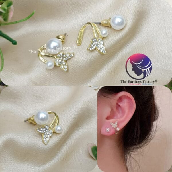 Trending Korean Butterfly Pearl Studs