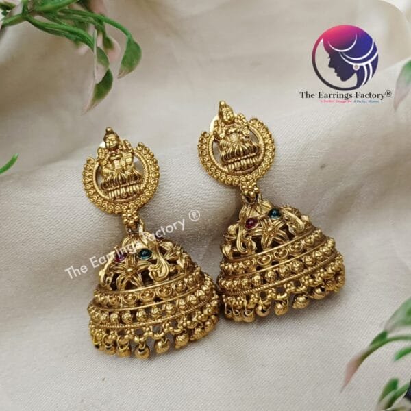 Traditional Antique Lakshmi  Jhumka - Image 4