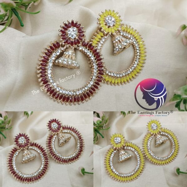 Fancy Golden stone Big Studs