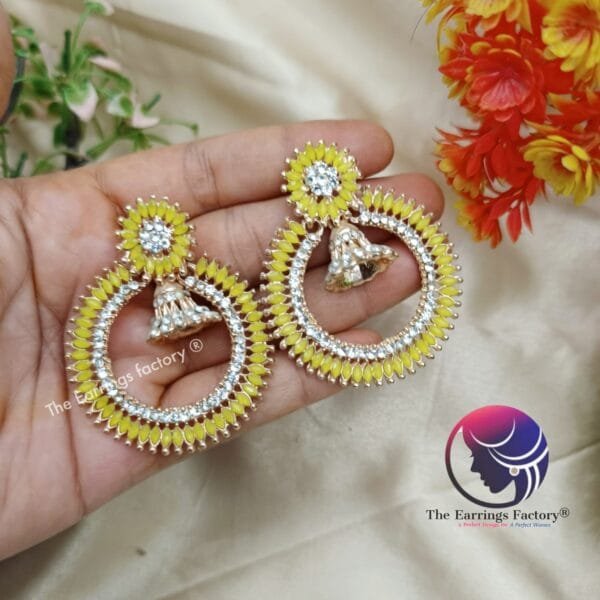 Fancy Golden stone Big Studs - Image 3