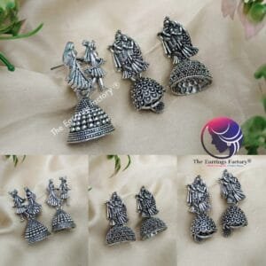 Trending Radha Krishna Silver Jhumka