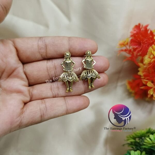 Trending Golden | Silver Dancing Doll Jhumka - Image 3