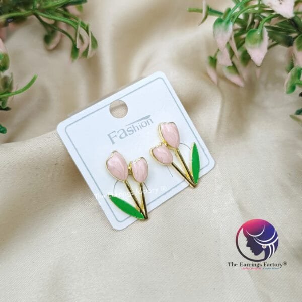 Trending Korean Tulip flower Studs - Image 2