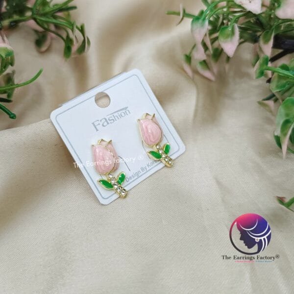 Trending Korean Rose flower Studs