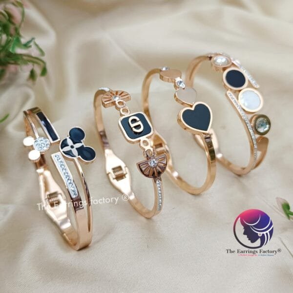 Anti Tarnish Rose Gold Openable Kids Kada Bracelet