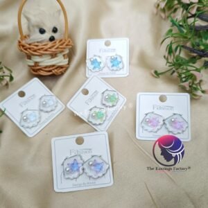 Trending Korean Silver Resin Star Shape Pearl Studs
