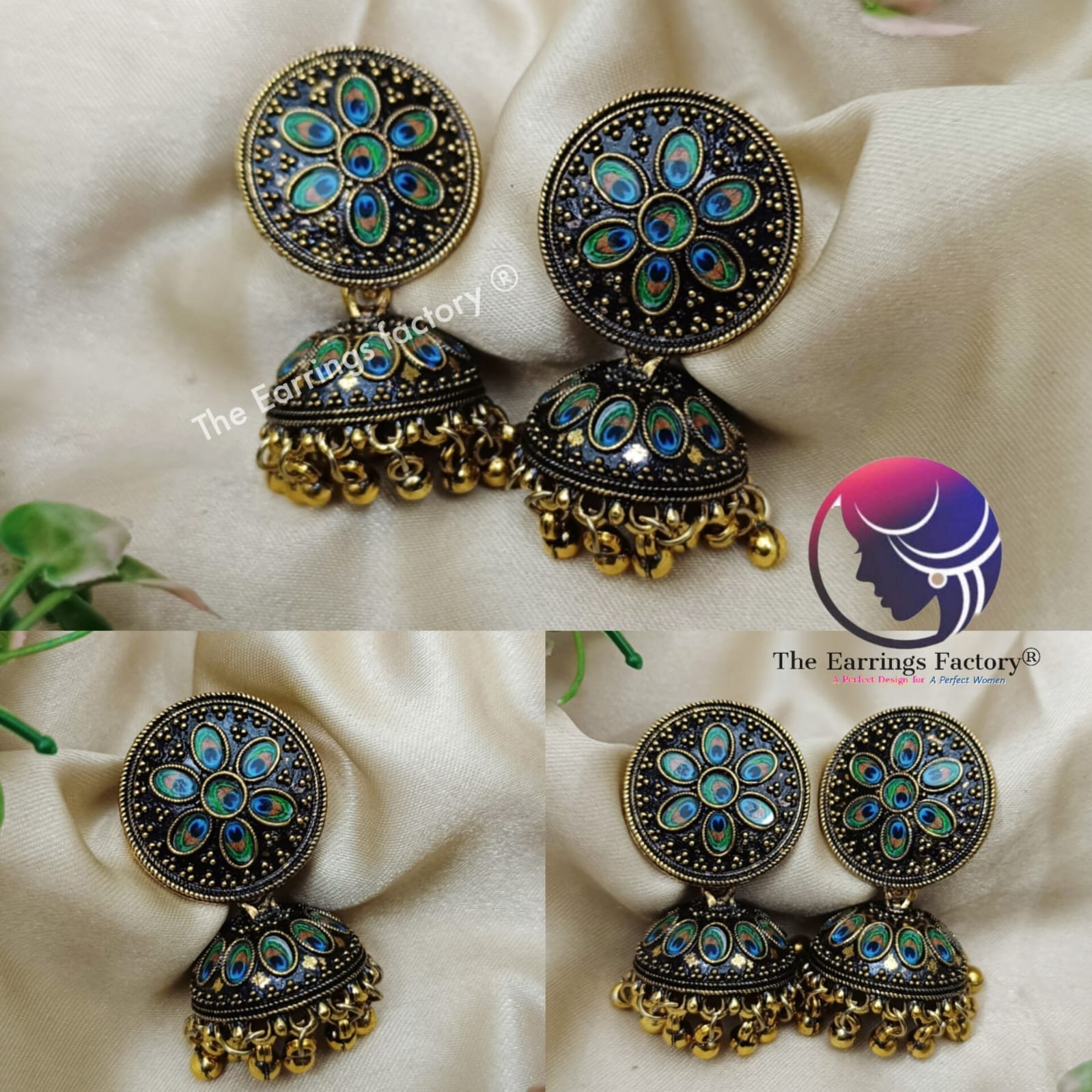 Classic Golden Peacock Jhumka