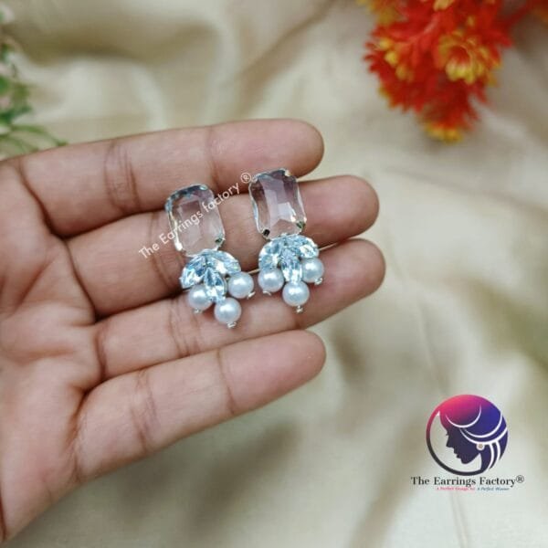 Western Premium  Transparent Crystal Stone Studs - Image 4