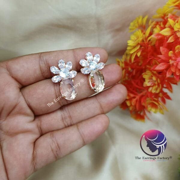 Western Premium  Transparent Crystal Stone Studs - Image 3
