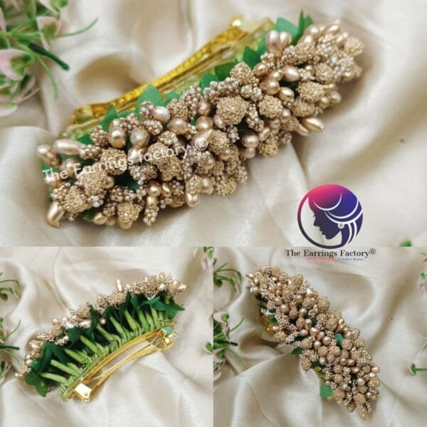 Trending Artificial Golden Flower Hairclip