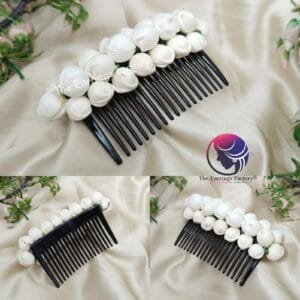 Stylish Artificial Jasmine Hair Comb slide Clip Hairpin
