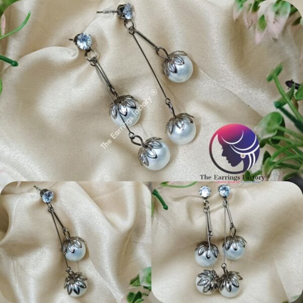 Western Weightless Pearl Ball drop earrings