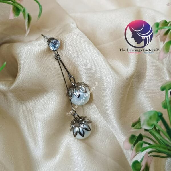 Western Weightless Pearl Ball drop earrings - Image 2