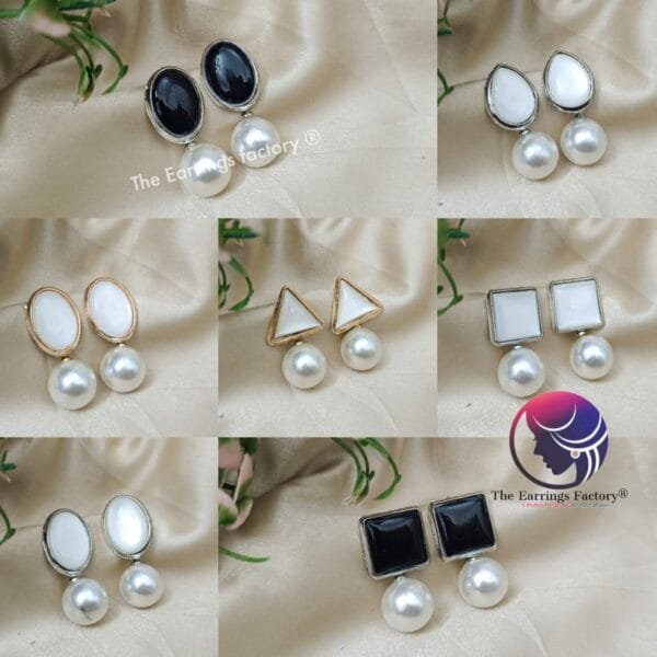 Western Pearl Ball Drop Earrings - Image 2