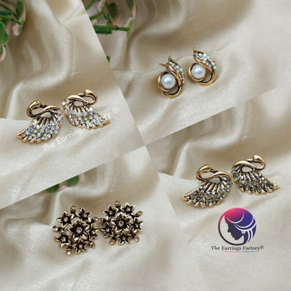 Trending Golden Stone Studs - Image 2