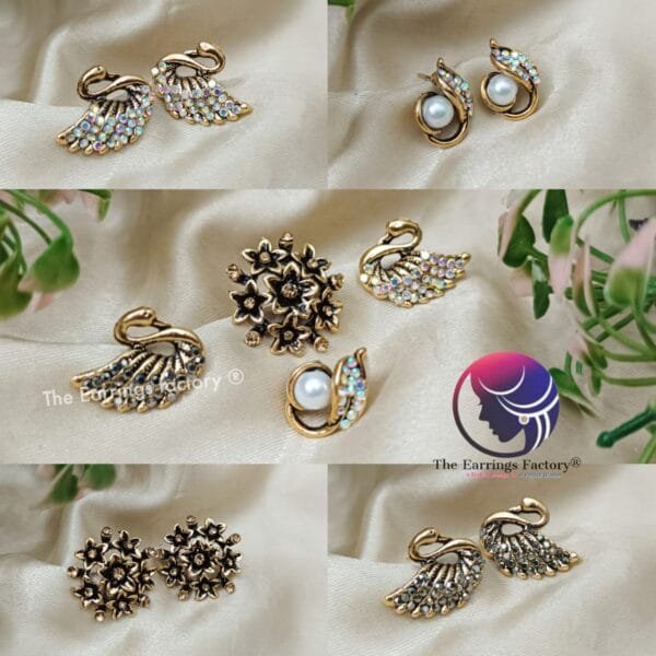 Trending Golden Stone Studs