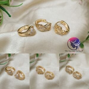 Daily Wear Ring Type Stone Stud Earrings