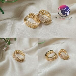 Daily Wear Ring Type Stone Stud Earrings