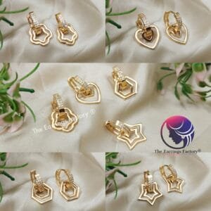 Daily Wear Ring Type Stone Stud Earrings