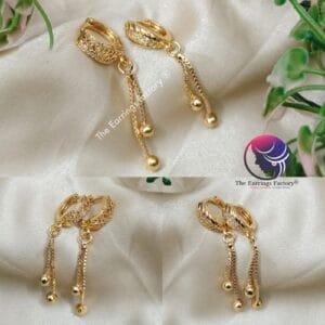 Daily wear Ring Type Chain Drop Earrings
