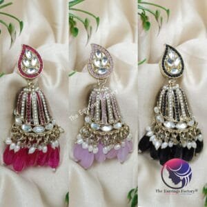Kundan Pearl | wedding | Party wear Jhumka