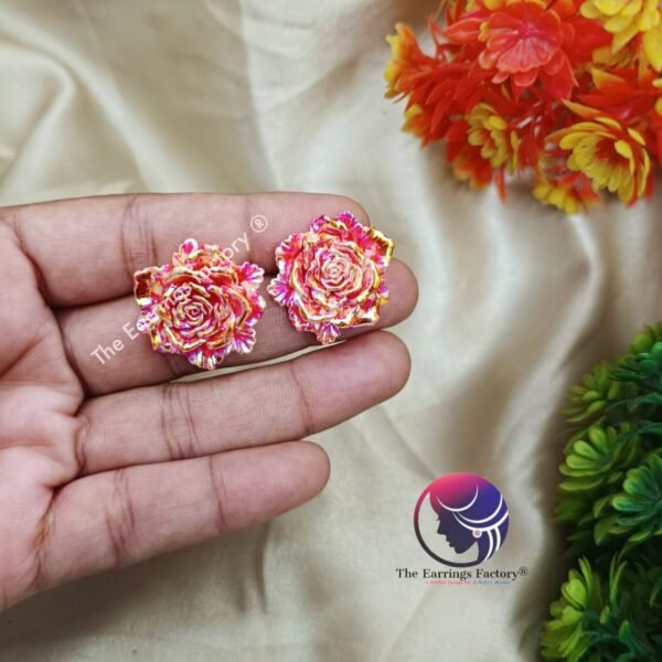 Fancy Glitter Floral Western Studs - Image 3