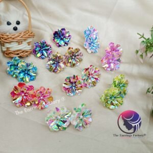 Fancy Glitter Floral Western Studs