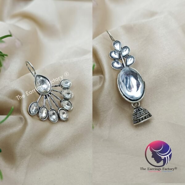 Western Silver Hook Stone Earrings - Image 2