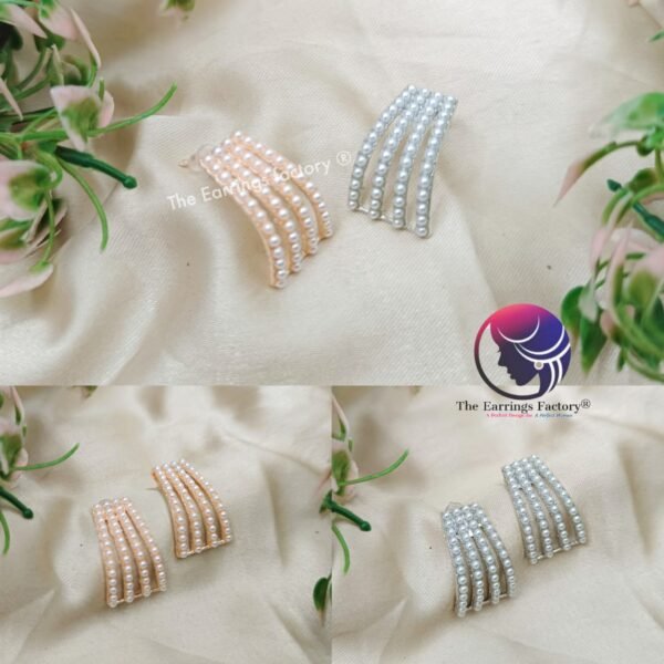 Western Silver | Rose Gold Pearl Studs