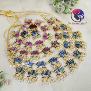 Trending Lotus Neckset With Earrings