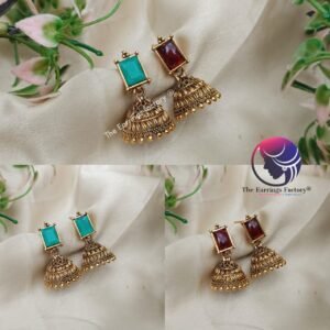 Traditional Golden Stone Jhumka
