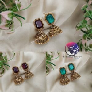 Traditional Golden Stone Jhumka